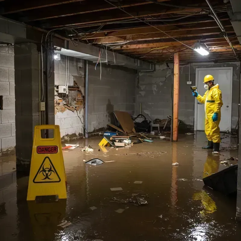 Flooded Basement Electrical Hazard in Pelican Bay, FL Property